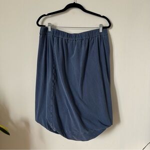 Ischiko by Oska Balloon Skirt Blue Cotton Blend Elastic Waist Size 3